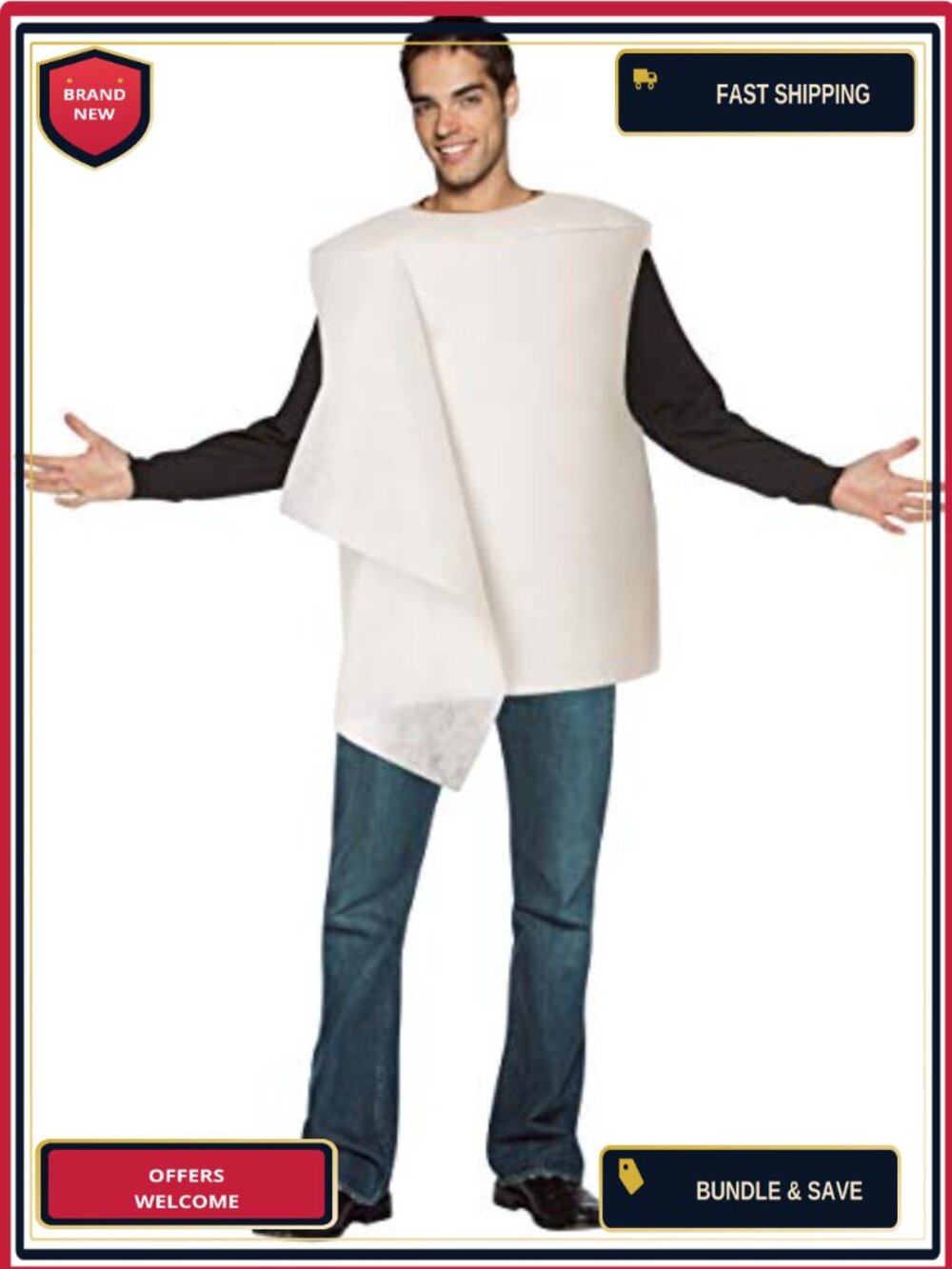 Toilet Paper Roll Halloween Costume Tunic Party Friendly Adults